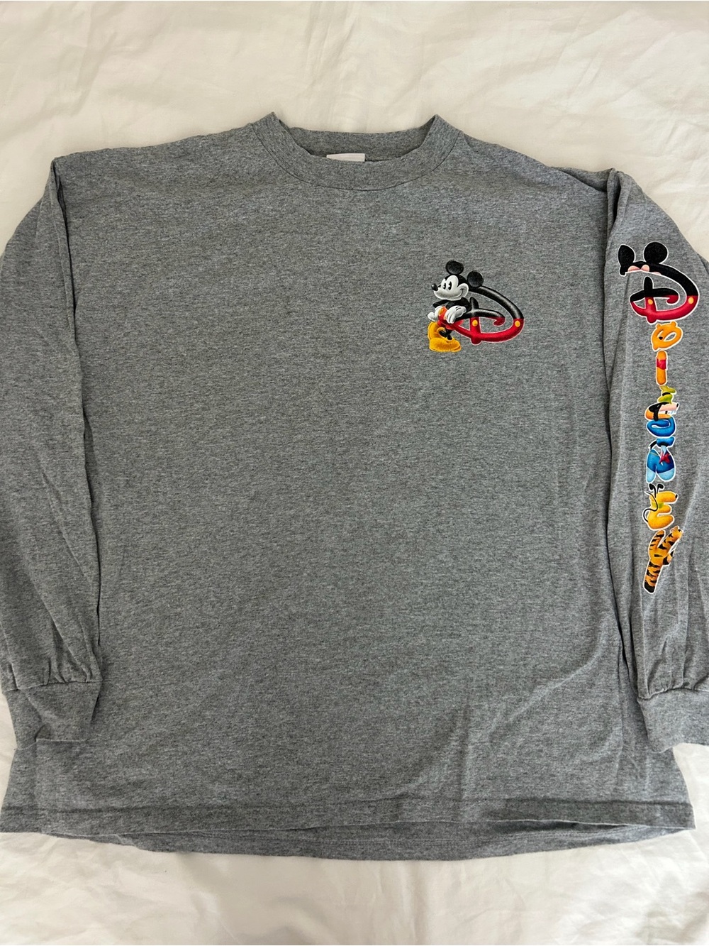 Disney World Gray Long Sleeve L/XL
